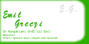 emil greczi business card